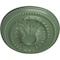 Ekena Millwork Saverne Ceiling Medallion, Hand-Painted Athenian Green, 18 1/2"W x 13 1/2"H x 1 7/8"P CM18SAAGF - alternate 2